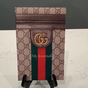 Gucci Beige Journal with Red and Green Stripe